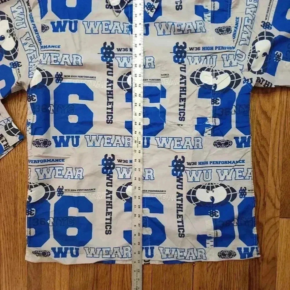 WU WEAR Vintage Wu Tang Mens Button Down Shirt Size L All Over Print - Picture 4 of 6